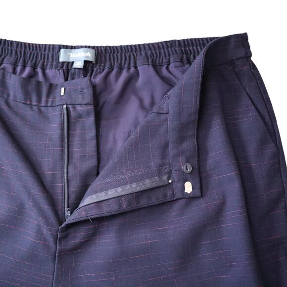 Modcloth Checking On It Trouser Pants Plaid Navy Pink Women's Plus Size 2X - Picture 9 of 15